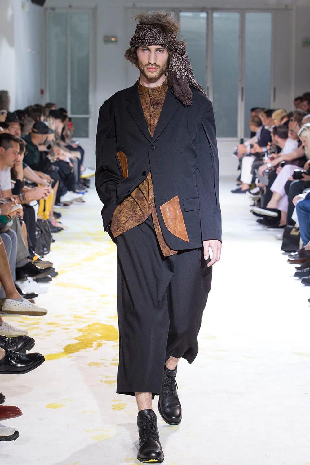 me 15SS Pour Homme Wool Wide Rap Pants