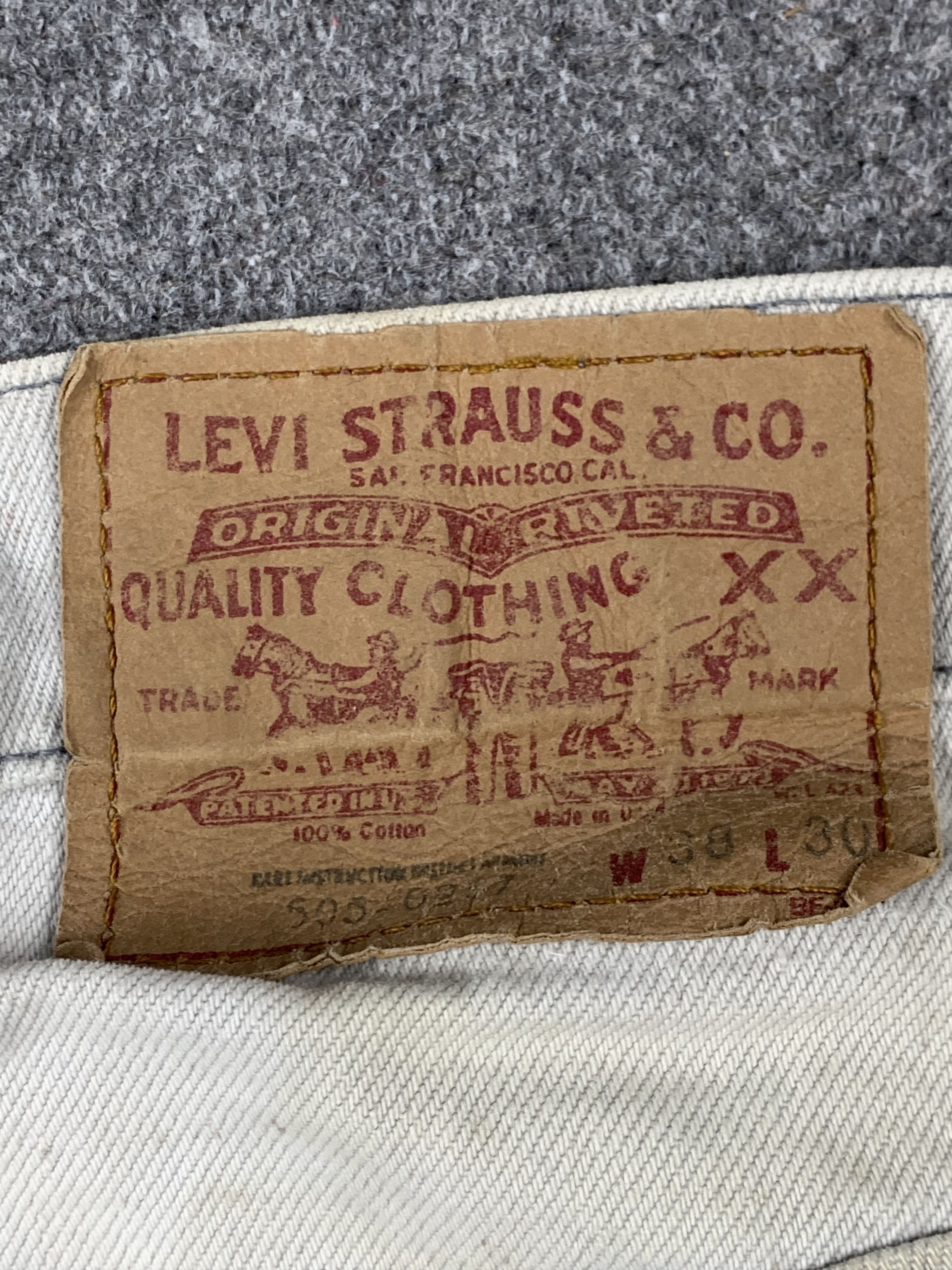 Levi's Vintage 80s Levis 505 Light Wash Jeans DP2115 Size US 36 / EU 52 - 5 Thumbnail