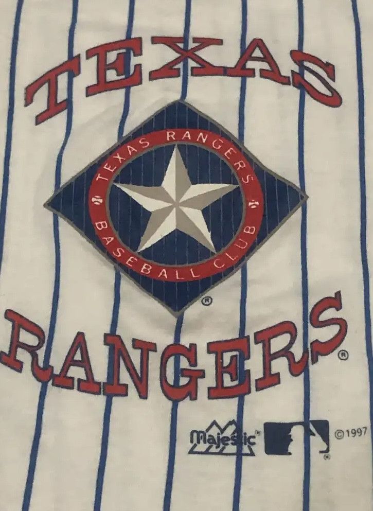 Majestic Vintage Rare Texas Rangers Baseball Club Jersey Size US XL / EU 56 / 4 - 5 Thumbnail