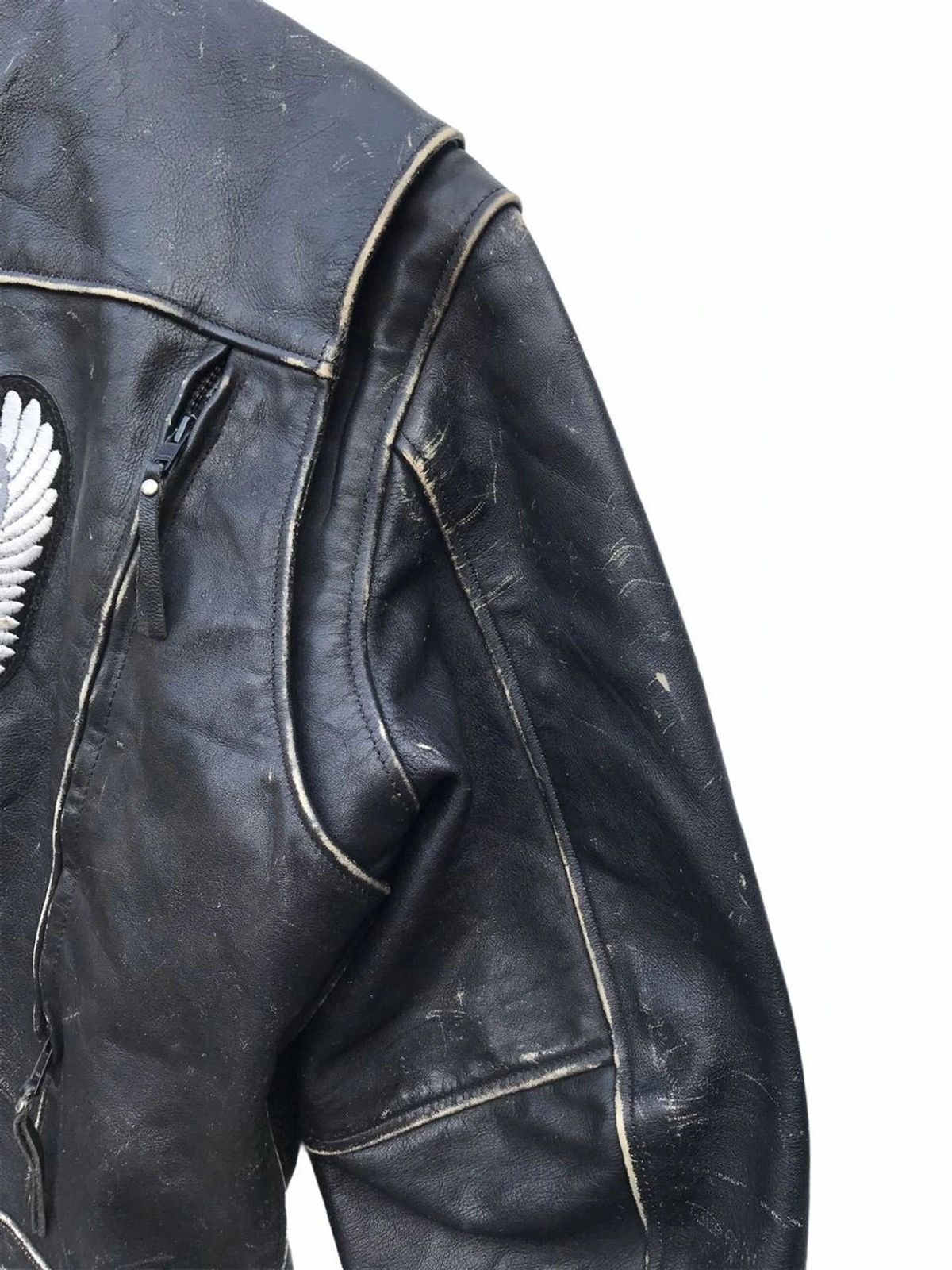 Harley Davidson Vintage Harley Davidson Double Collar Bikers Leather Jacket Size US M / EU 48-50 / 2 - 16 Thumbnail