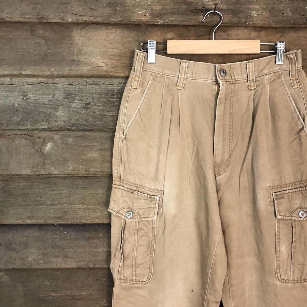 Japanese Brand Kakuda Brown Multipocket Tactical Cargo Pants #A042 Size US 27 - 6 Thumbnail