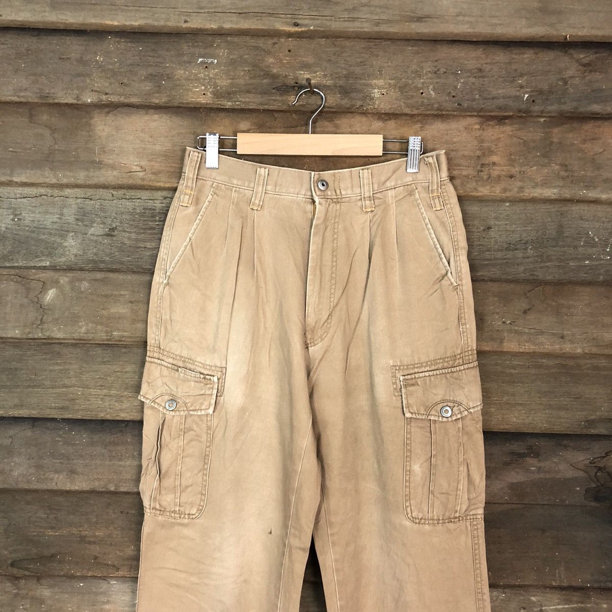Japanese Brand Kakuda Brown Multipocket Tactical Cargo Pants #A042 Size US 27 - 2 Thumbnail