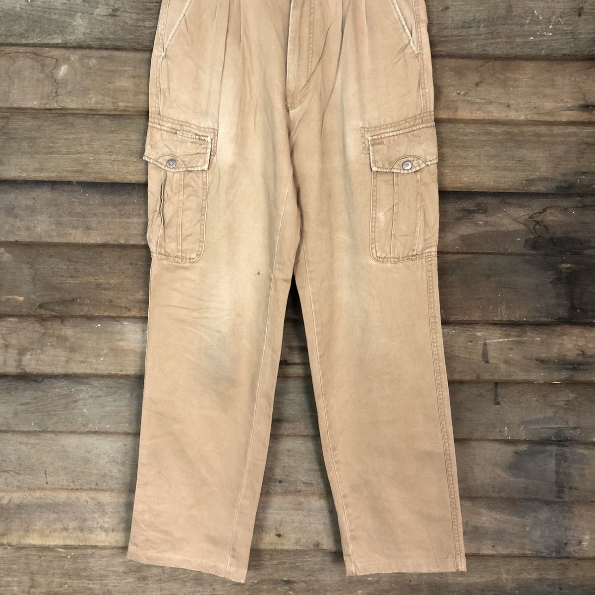 Japanese Brand Kakuda Brown Multipocket Tactical Cargo Pants #A042 Size US 27 - 3 Thumbnail
