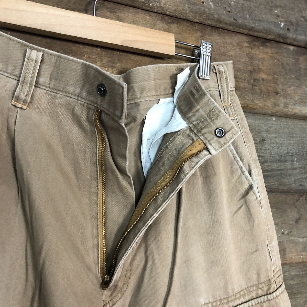 Japanese Brand Kakuda Brown Multipocket Tactical Cargo Pants #A042 Size US 27 - 8 Thumbnail