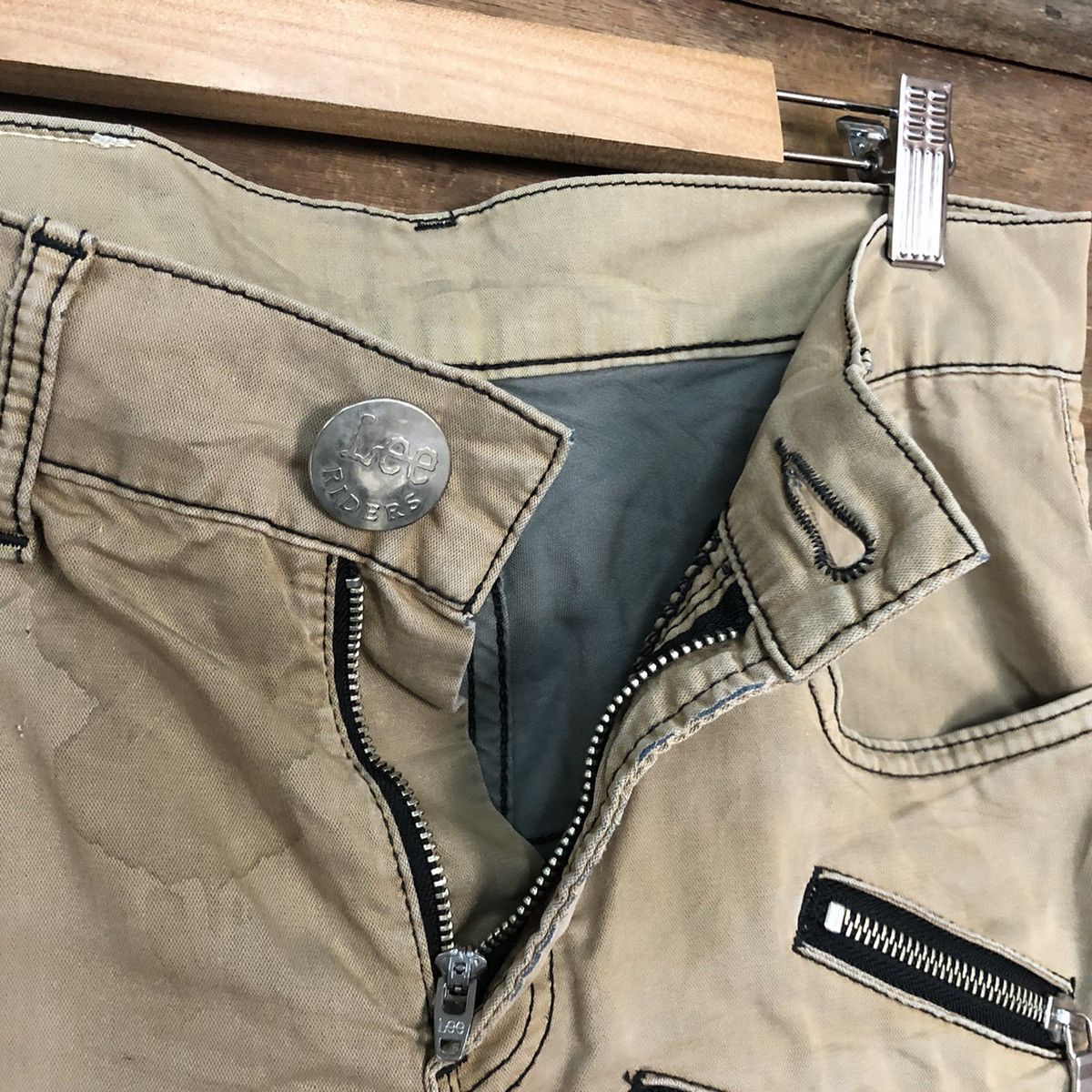 Japanese Brand Lee Rider Brown Bush Pants Double Knee Pants #A038 Size US 28 / EU 44 - 8 Thumbnail