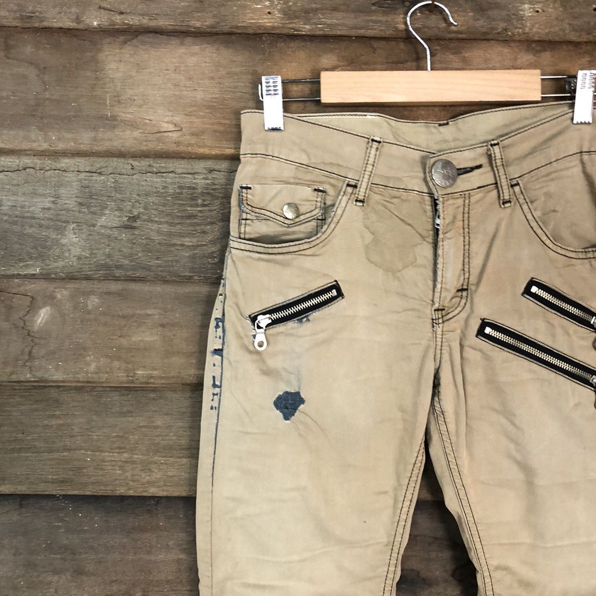 Japanese Brand Lee Rider Brown Bush Pants Double Knee Pants #A038 Size US 28 / EU 44 - 6 Thumbnail
