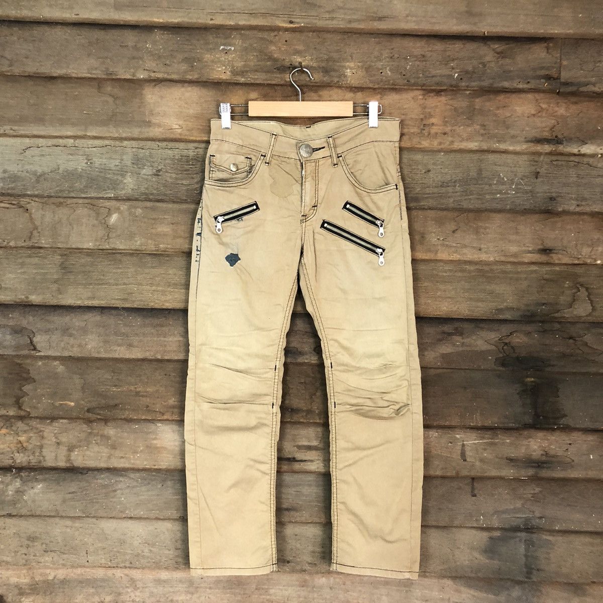Japanese Brand Lee Rider Brown Bush Pants Double Knee Pants #A038 Size US 28 / EU 44 - 1 Thumbnail