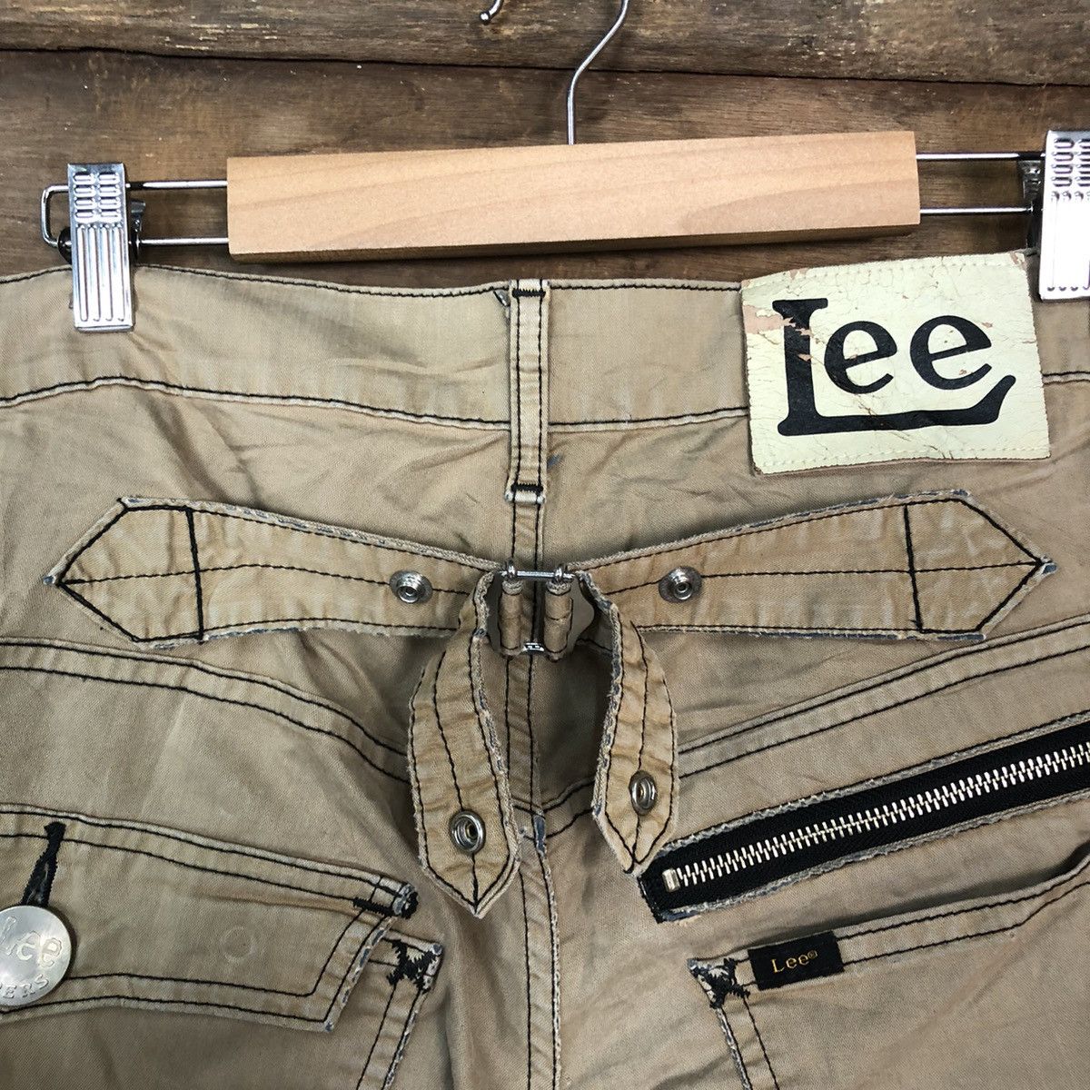 Japanese Brand Lee Rider Brown Bush Pants Double Knee Pants #A038 Size US 28 / EU 44 - 16 Thumbnail