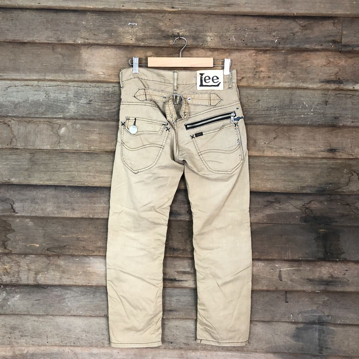 Japanese Brand Lee Rider Brown Bush Pants Double Knee Pants #A038 Size US 28 / EU 44 - 9 Thumbnail