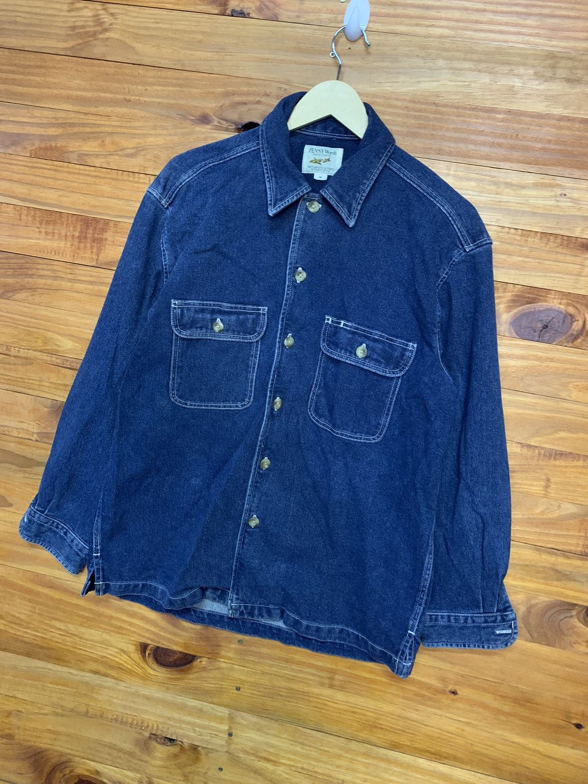 Indigo Vintage Penny Worth Indigo Overall Worker Shirt Size US M / EU 48-50 / 2 - 2 Thumbnail