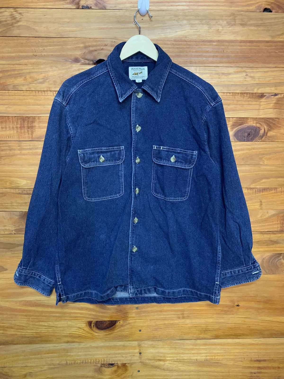 Indigo Vintage Penny Worth Indigo Overall Worker Shirt Size US M / EU 48-50 / 2 - 1 Thumbnail