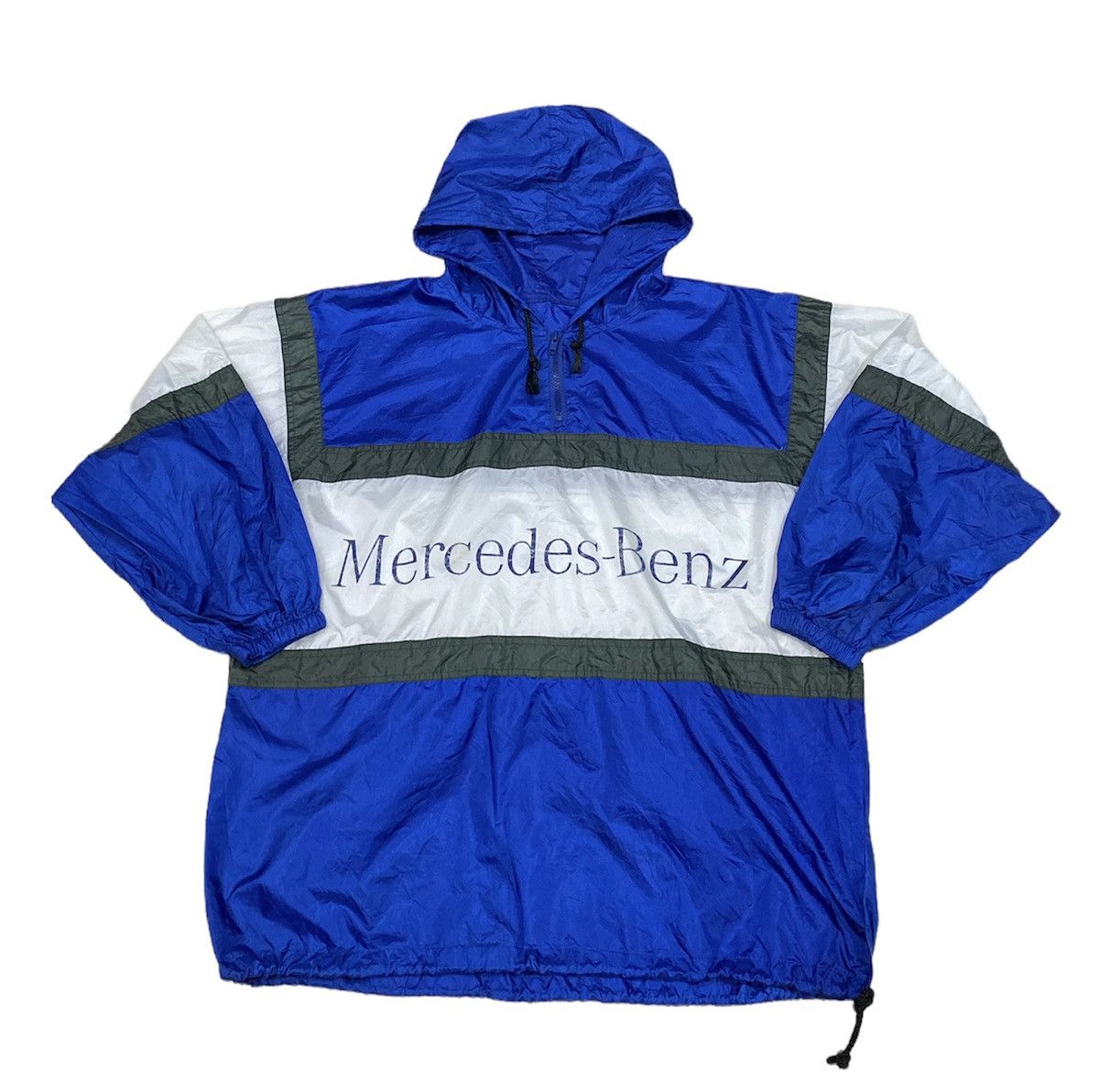 Mercedes-Benz Vintage mercedes benz colourblock windbreaker jacket Size US XL / EU 56 / 4 - 1 Thumbnail