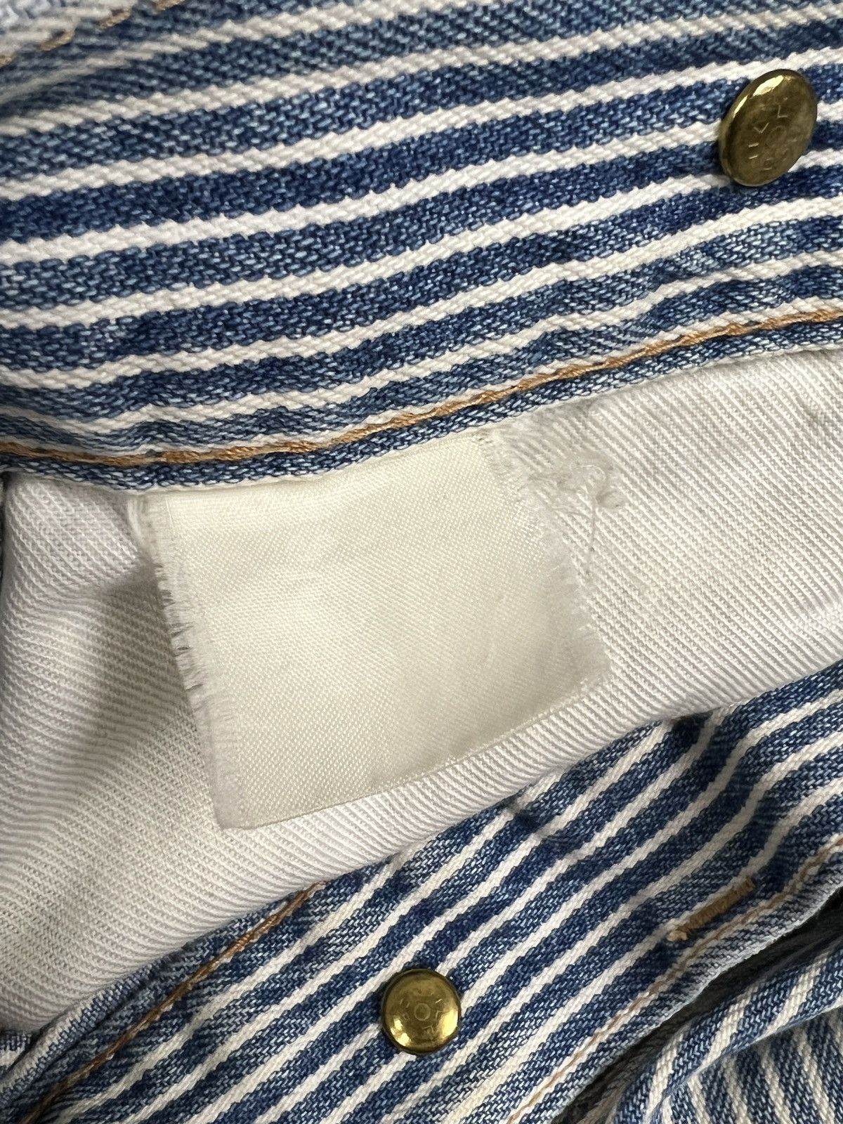 Hysteric Glamour Vintage HG Distressed Hickory Stripe Worker Pants Size US 32 / EU 48 - 15 Thumbnail