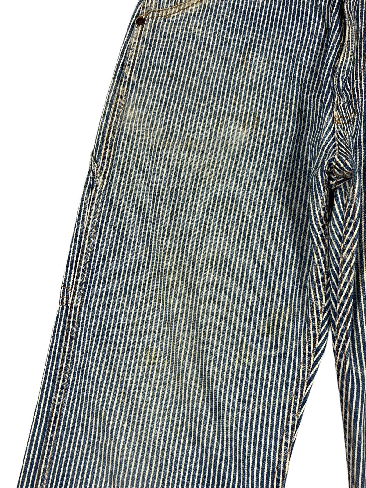 Hysteric Glamour Vintage HG Distressed Hickory Stripe Worker Pants Size US 32 / EU 48 - 5 Thumbnail