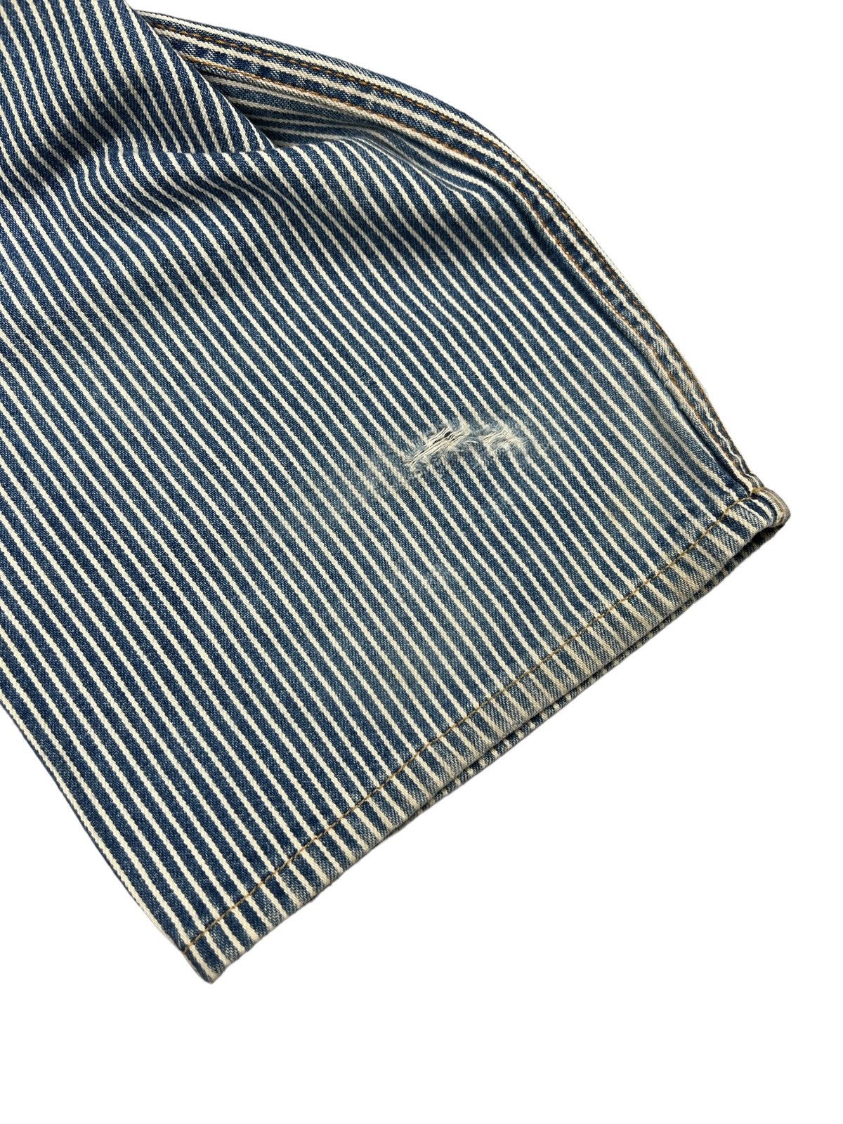Hysteric Glamour Vintage HG Distressed Hickory Stripe Worker Pants Size US 32 / EU 48 - 11 Thumbnail