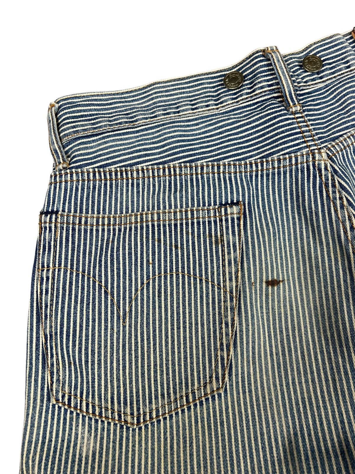 Hysteric Glamour Vintage HG Distressed Hickory Stripe Worker Pants Size US 32 / EU 48 - 9 Thumbnail