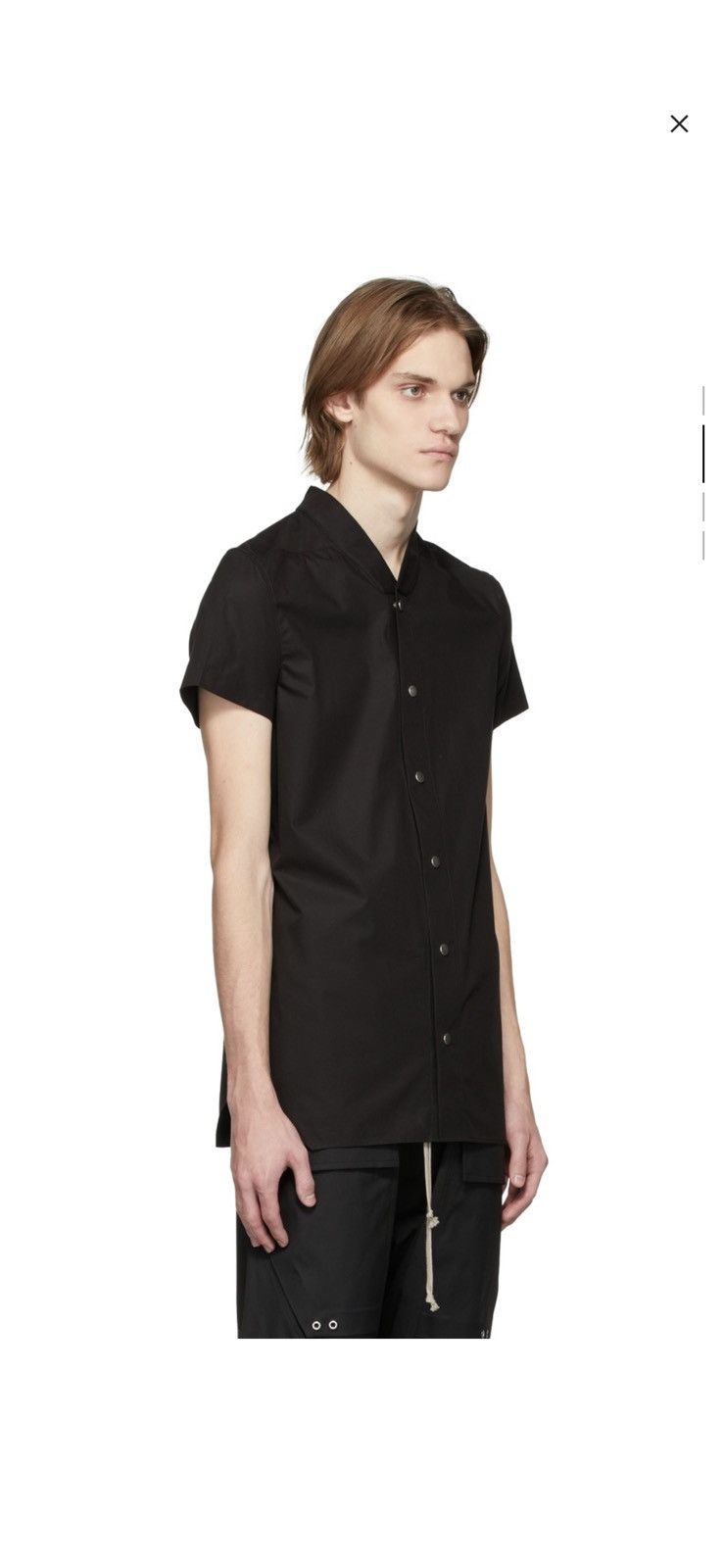Rick Owens Rick Owens Black short sleeve button up golf vacation shirt Size US M / EU 48-50 / 2 - 2 Thumbnail