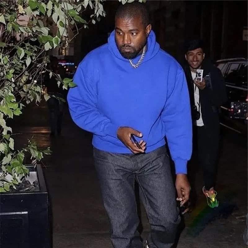 Vintage Boxy hoodie in navy blank Kanye West basic sportswear Grailed