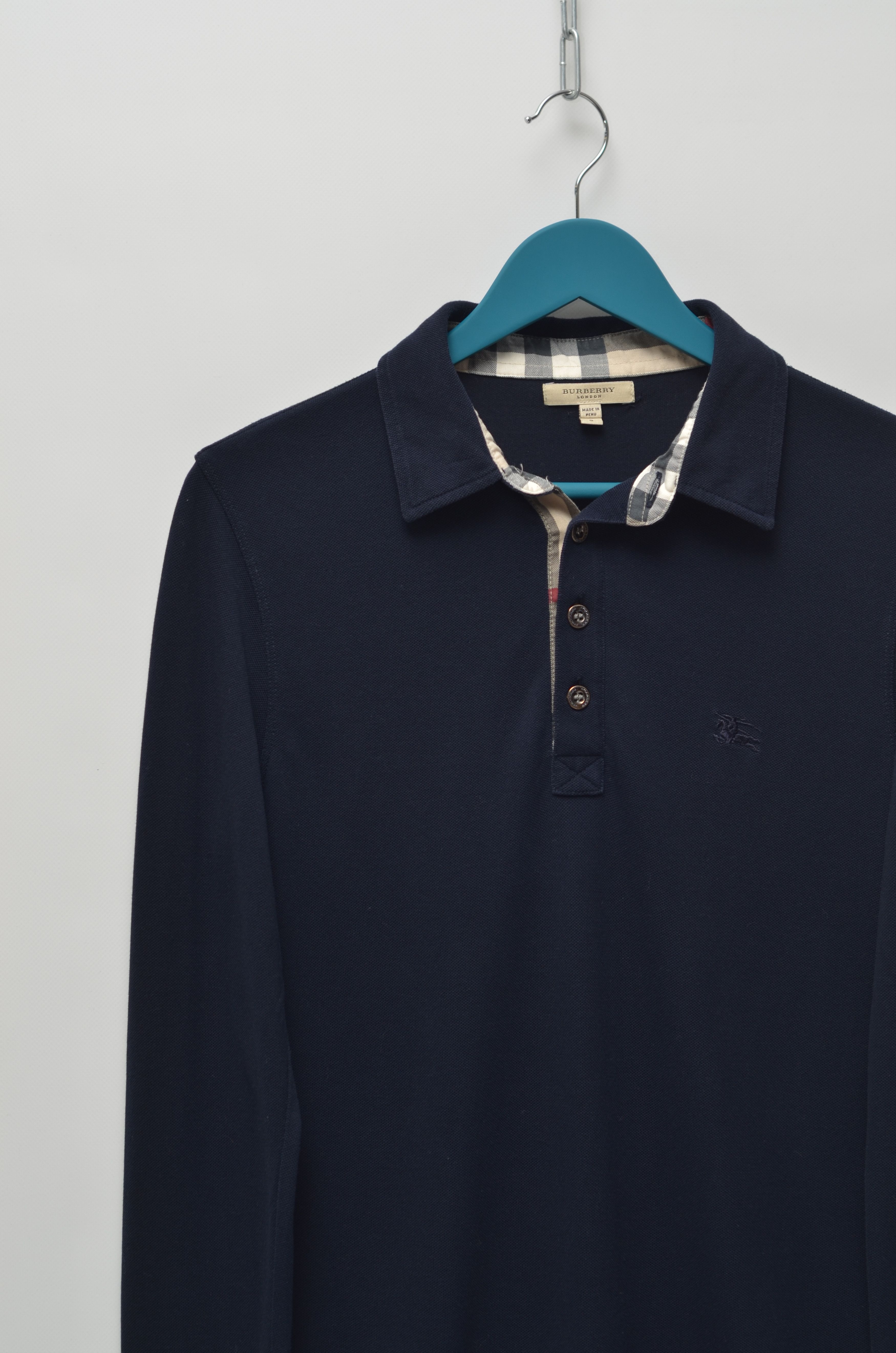 Burberry Prorsum Burberry London Cotton Long Sleeve Polo Shirt Made in Peru Grailed