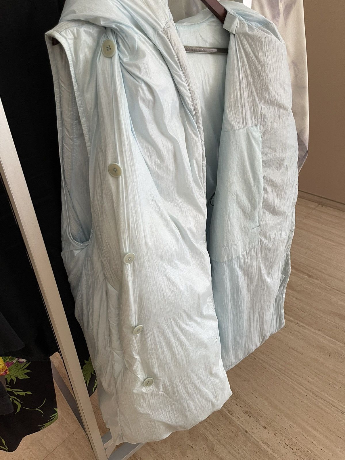 Rick Owens Glacial ice light blue oversized puffer vest Size US M / EU 48-50 / 2 - 5 Thumbnail