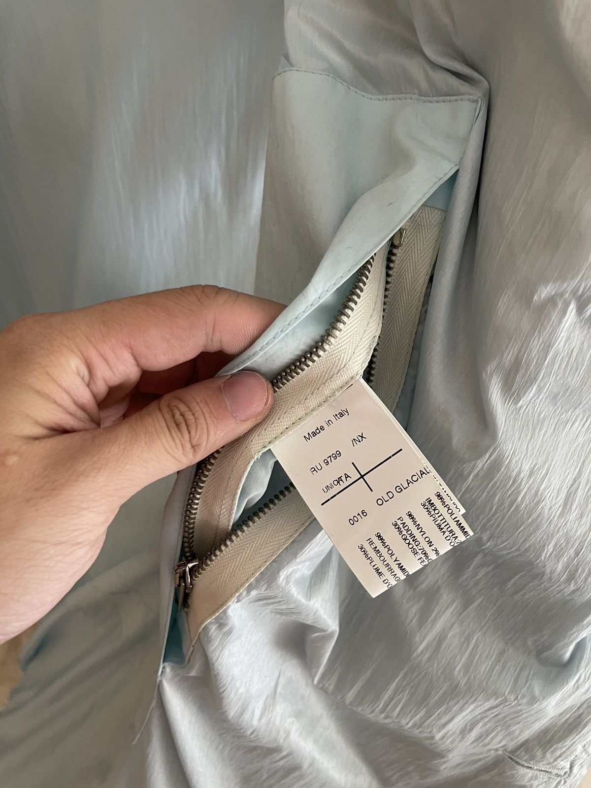 Rick Owens Glacial ice light blue oversized puffer vest Size US M / EU 48-50 / 2 - 7 Thumbnail