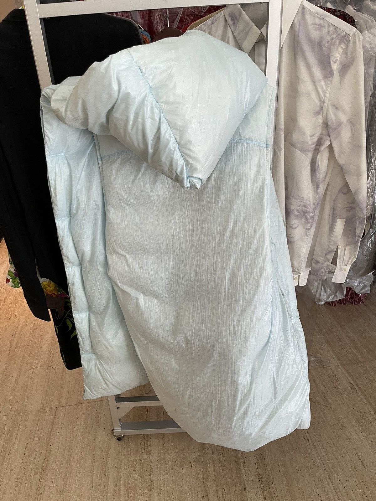 Rick Owens Glacial ice light blue oversized puffer vest Size US M / EU 48-50 / 2 - 2 Thumbnail