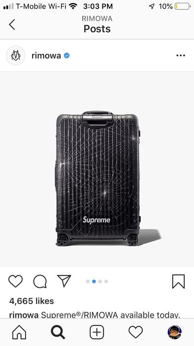 Supreme Supreme X Rimowa small version cabin plus FW19 black