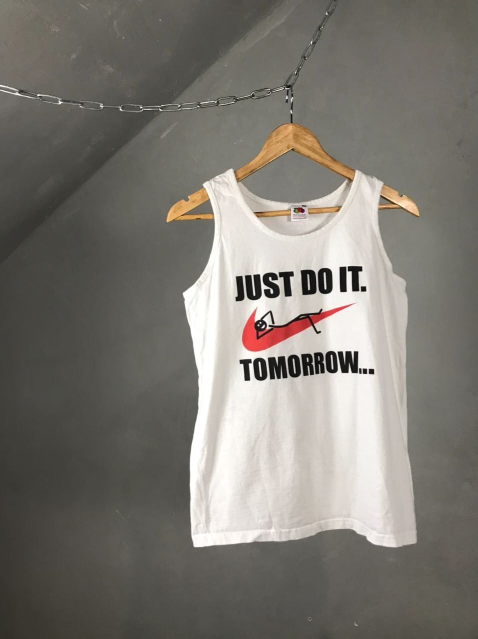Vintage Just Do It tomorrow streetwear vintage tee Size US M / EU 48-50 / 2 - 1 Thumbnail
