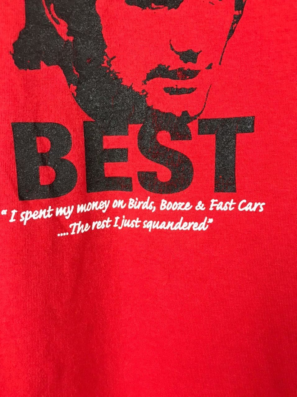 Other × Vintage George Best casual football streetwear red tee Size US M / EU 48-50 / 2 - 4 Thumbnail