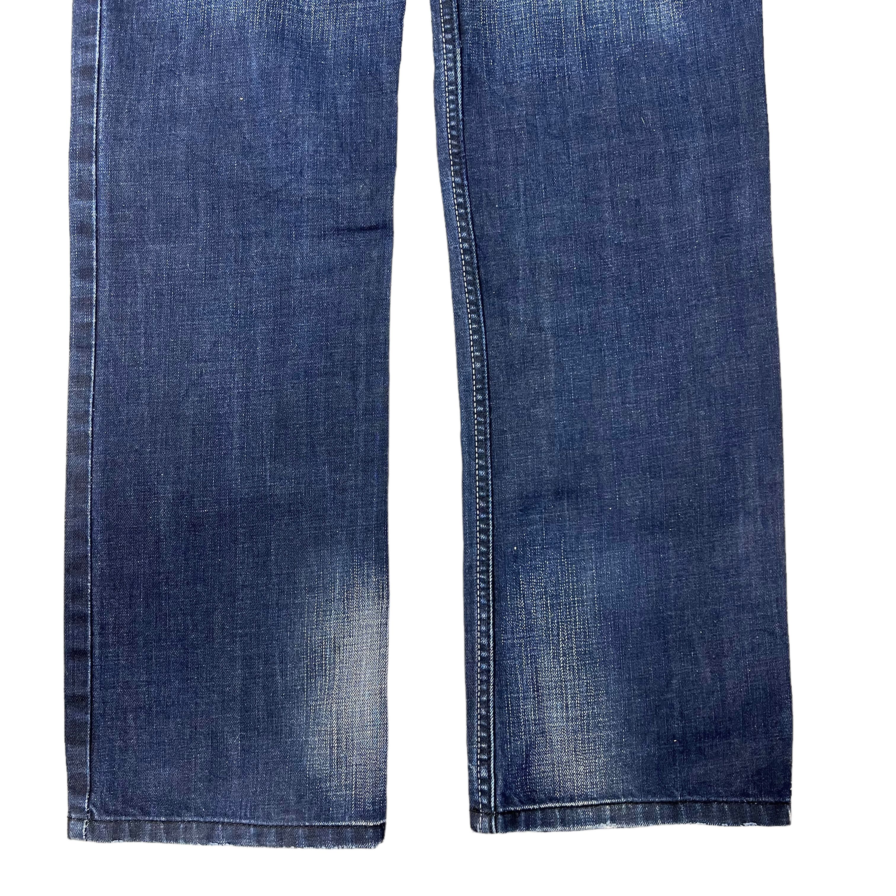 John Galliano X-Cross Leather Double 3D Pocket Distressed Denim Size US 30 / EU 46 - 9 Thumbnail