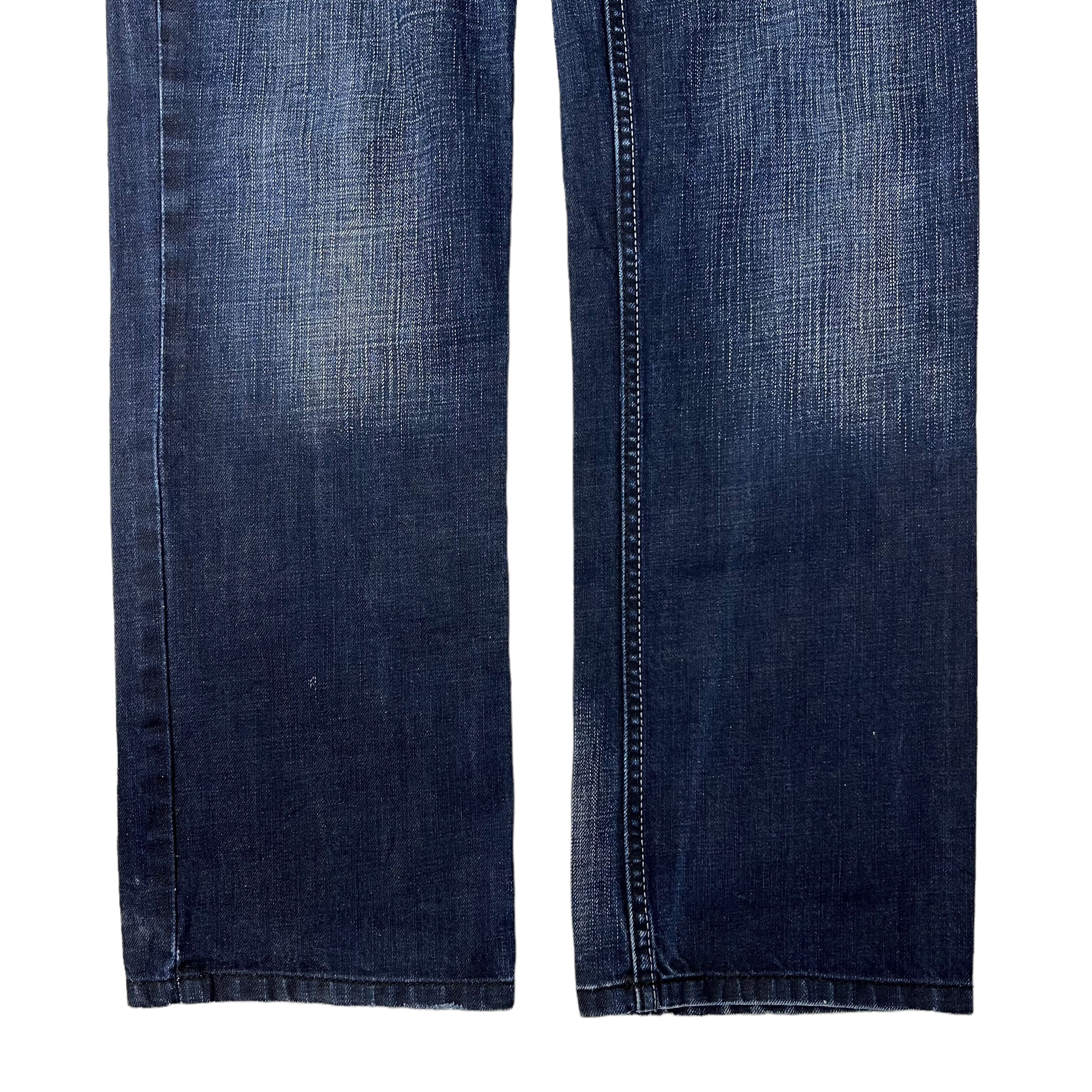 John Galliano X-Cross Leather Double 3D Pocket Distressed Denim Size US 30 / EU 46 - 8 Thumbnail