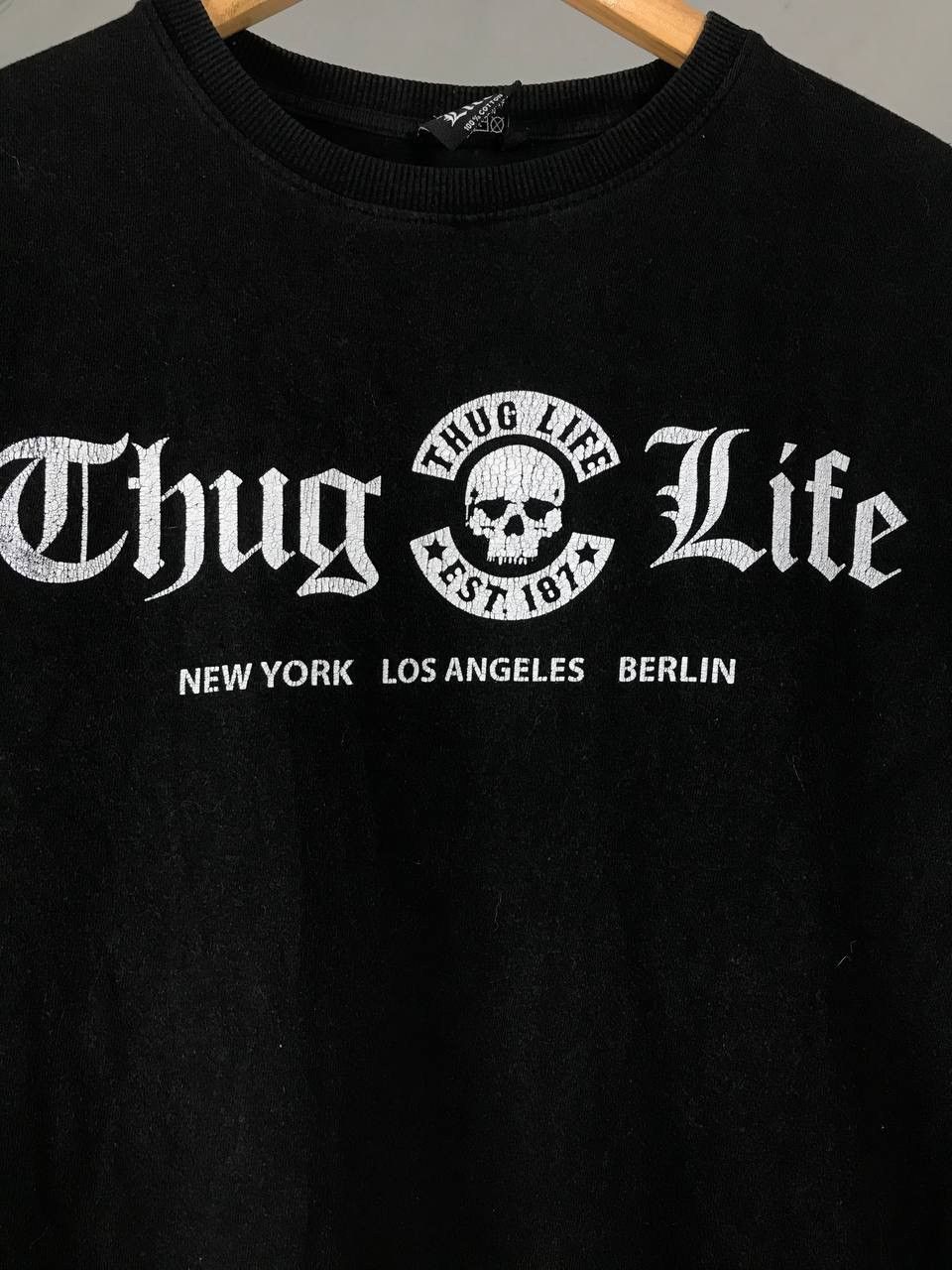 Vintage Thug Life vintage USA streetwear tee Size US L / EU 52-54 / 3 - 3 Thumbnail
