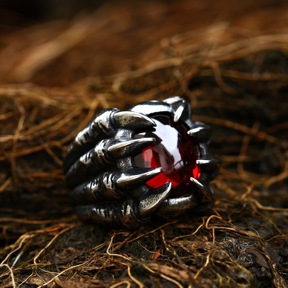 Jewelry Dragon Claw Red Stone Size ONE SIZE - 1 Thumbnail