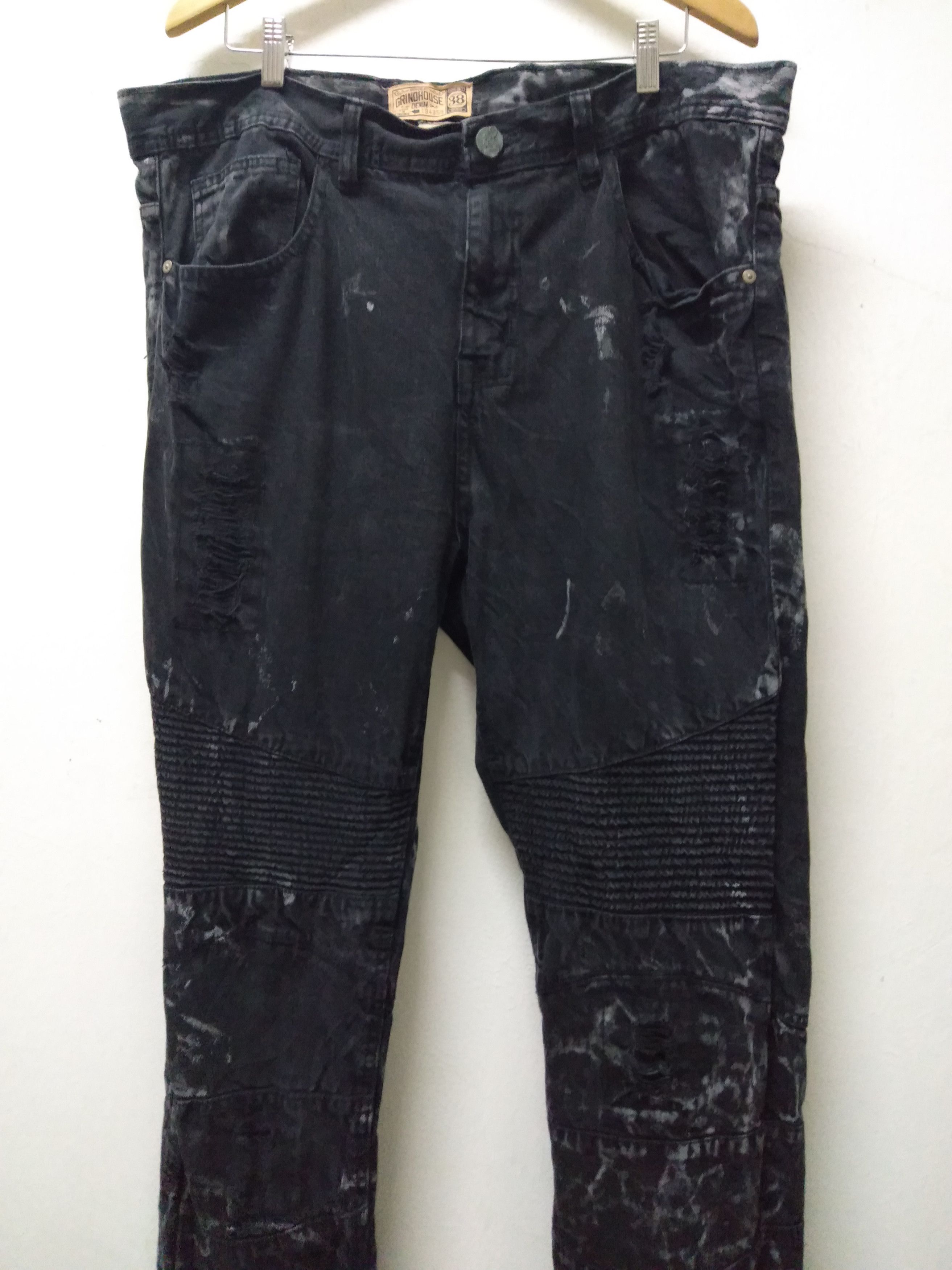 Japanese Brand Distressed painted over designed inspired Balmain Size US 40 / EU 56 - 1 Thumbnail