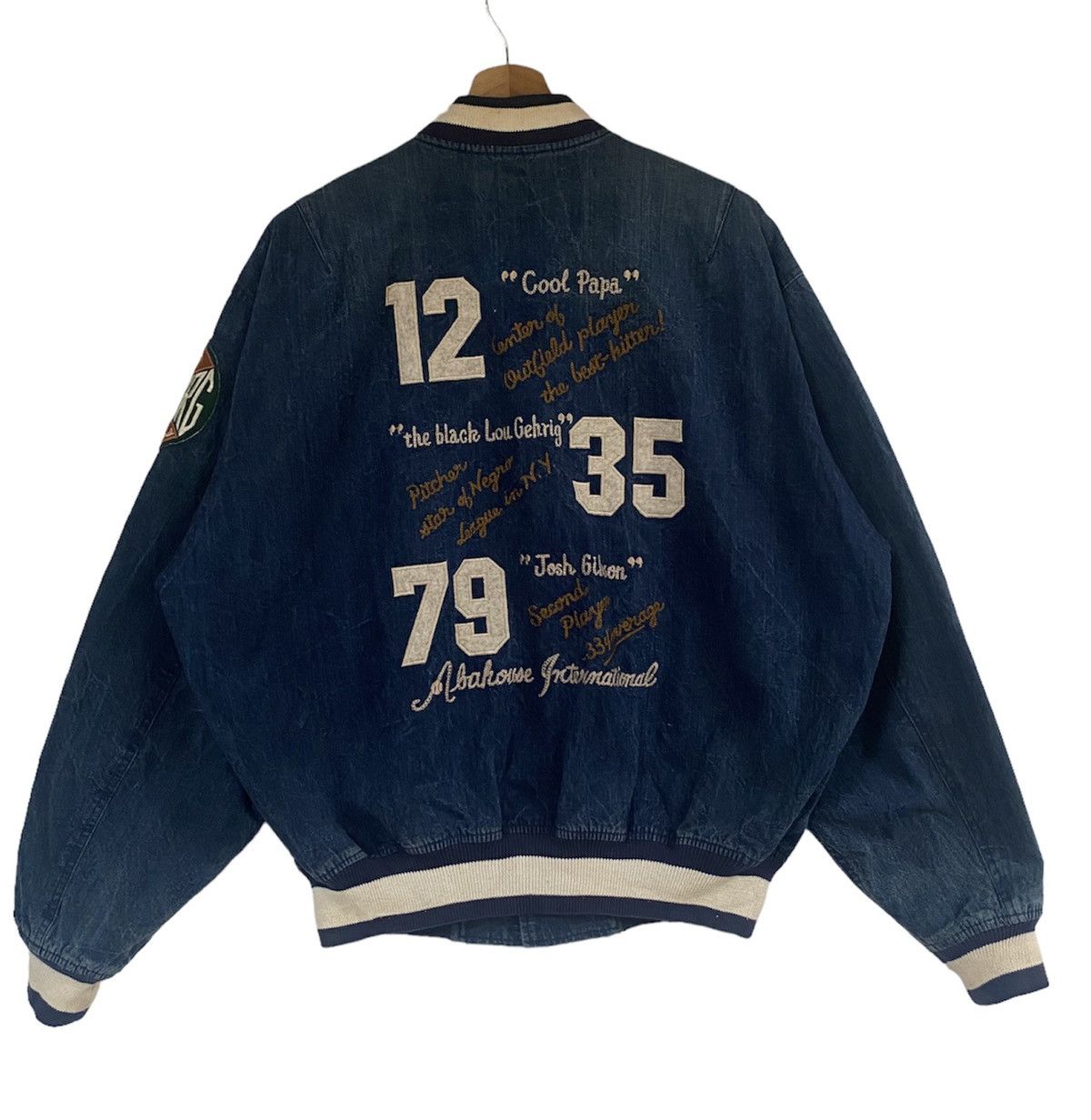ABAHOUSE Vintage Abahouse Denim Bombers Jacket Embroidered Logo Size US M / EU 48-50 / 2 - 6 Thumbnail