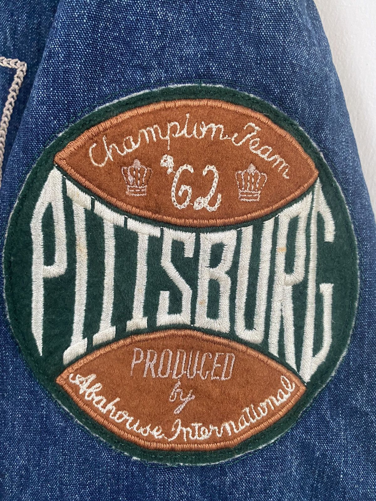 ABAHOUSE Vintage Abahouse Denim Bombers Jacket Embroidered Logo Size US M / EU 48-50 / 2 - 8 Thumbnail