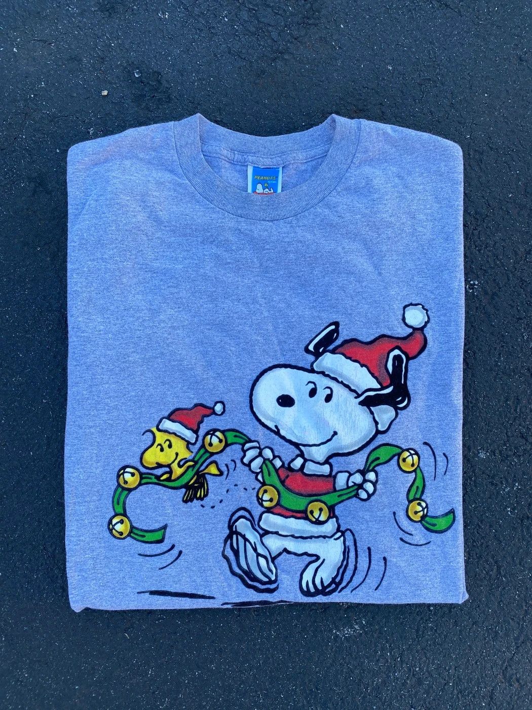 Vintage Snoopy and Woodstock Christmas Tee Grailed