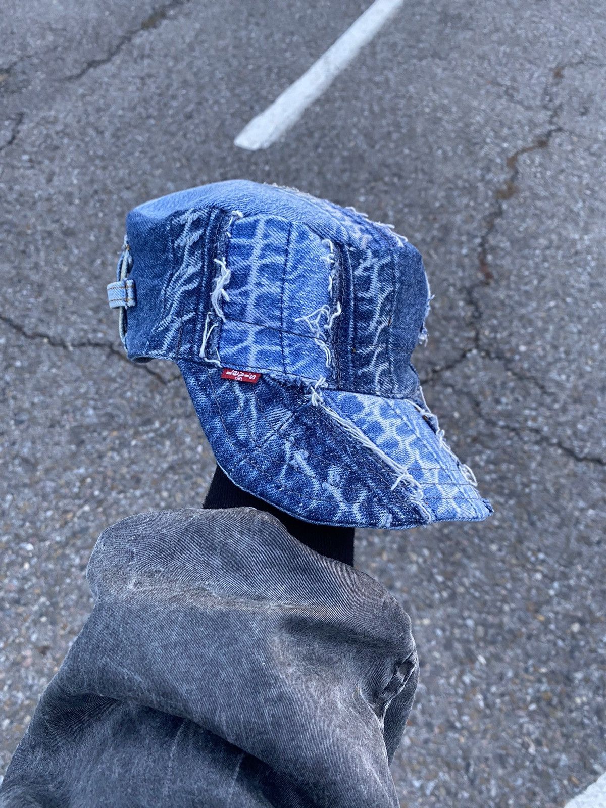 帽子 VINTAGE 70s Levi's denim hat orange tab LEVI'S LEVI DEMIN ORANGE TAB CONDUCTOR ENGINEER HAT CAP SZ