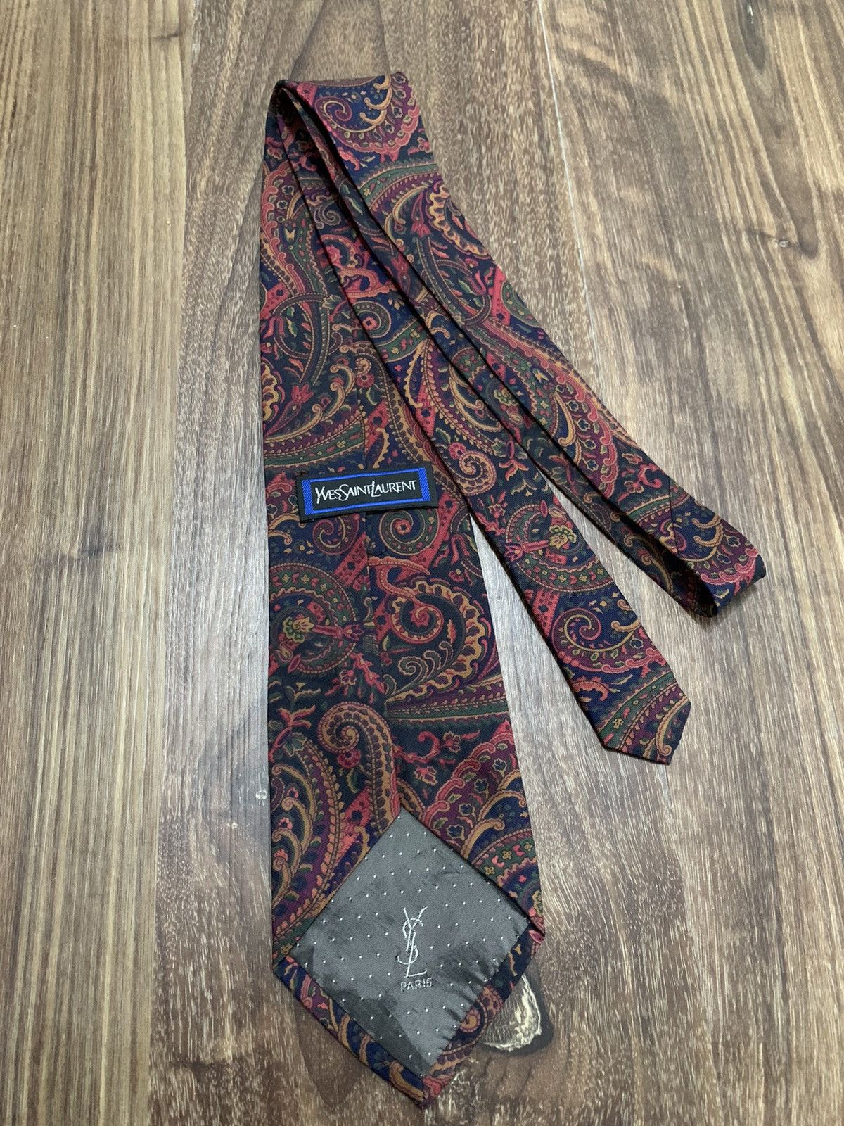 Yves Saint Laurent YSL Yves Saint Laurent Paisley Printed Design Tie Size ONE SIZE - 5 Thumbnail