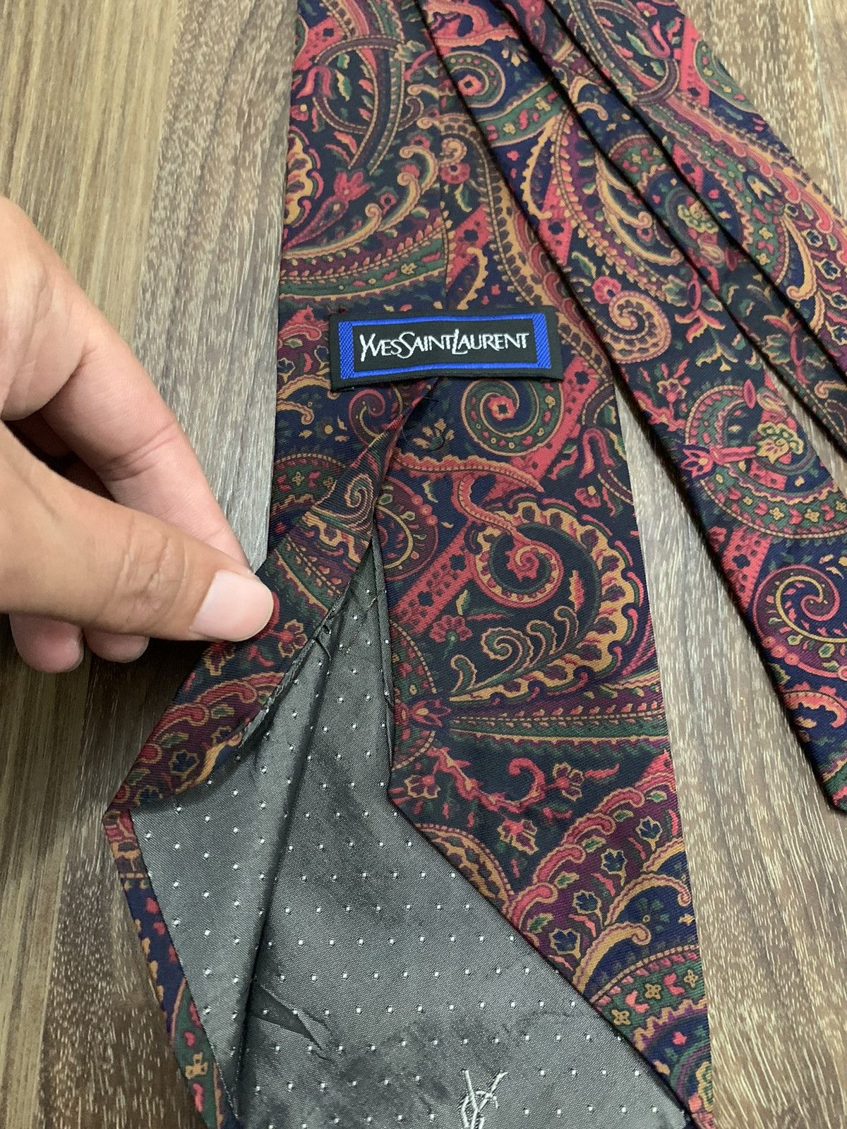 Yves Saint Laurent YSL Yves Saint Laurent Paisley Printed Design Tie Size ONE SIZE - 8 Thumbnail
