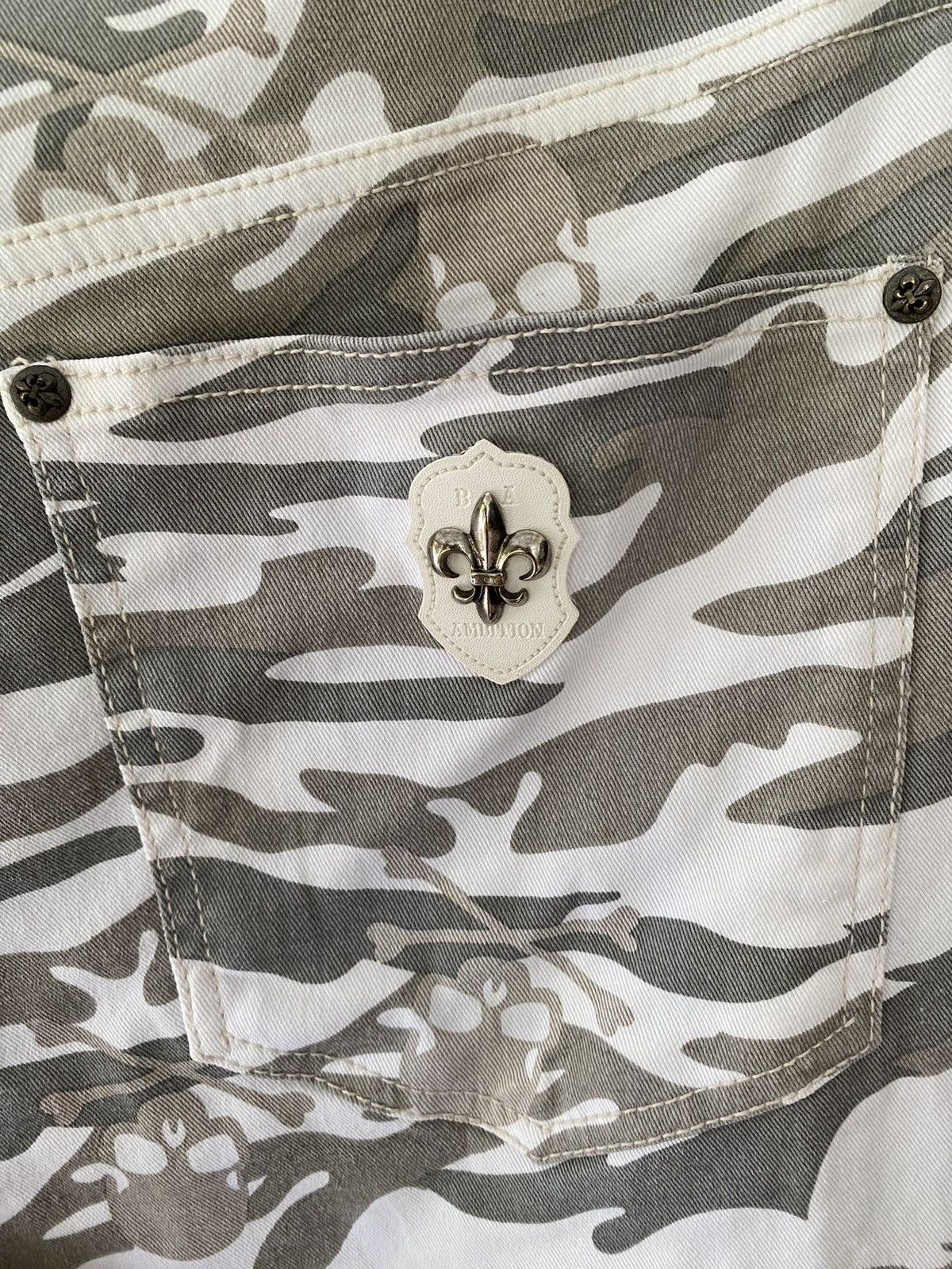 Japanese Brand BE Ambition Japan Cross, Skull and camo Hagi rider pants Size US 37 - 10 Thumbnail