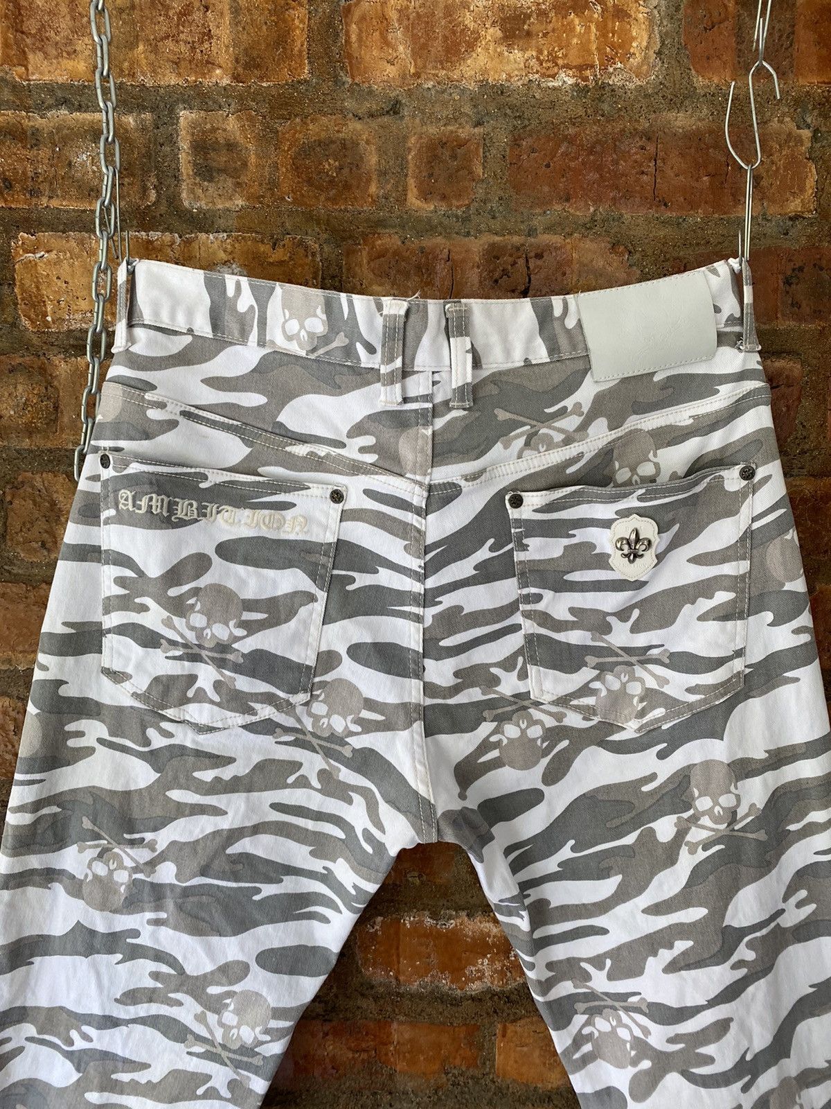 Japanese Brand BE Ambition Japan Cross, Skull and camo Hagi rider pants Size US 37 - 9 Thumbnail