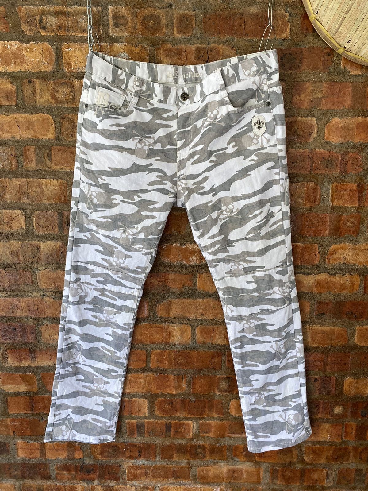 Japanese Brand BE Ambition Japan Cross, Skull and camo Hagi rider pants Size US 37 - 2 Thumbnail