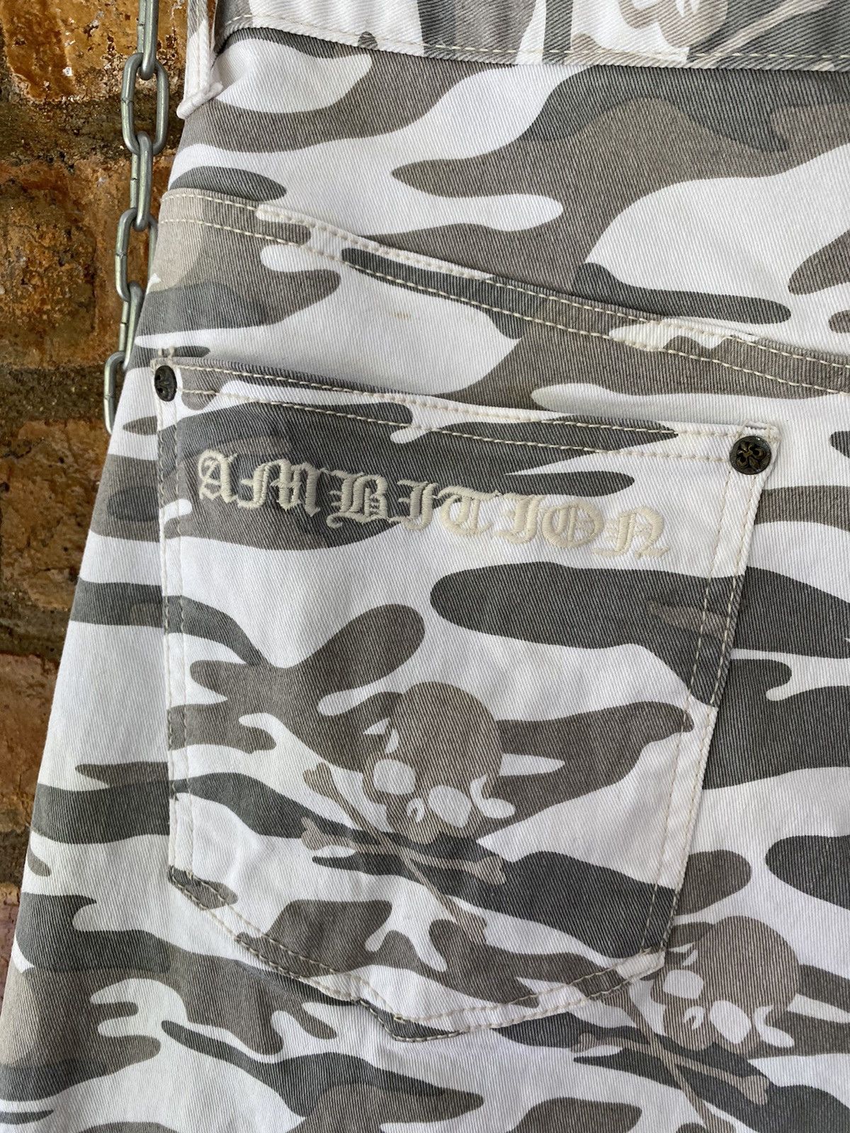 Japanese Brand BE Ambition Japan Cross, Skull and camo Hagi rider pants Size US 37 - 11 Thumbnail