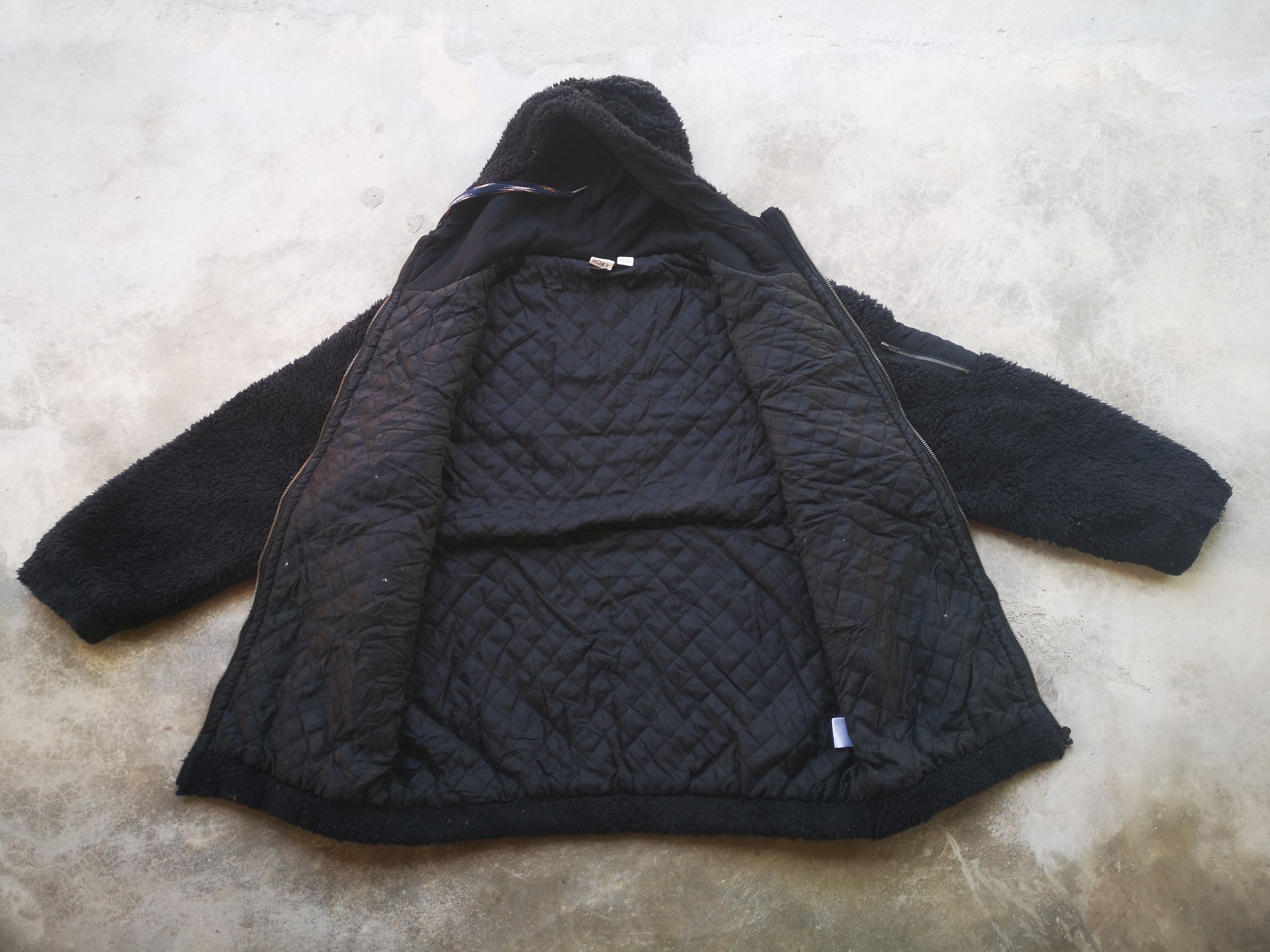Japanese Brand × Vintage Roxy Sherpa Fleece Zipper Jacket Size L / US 10 / IT 46 - 7 Thumbnail