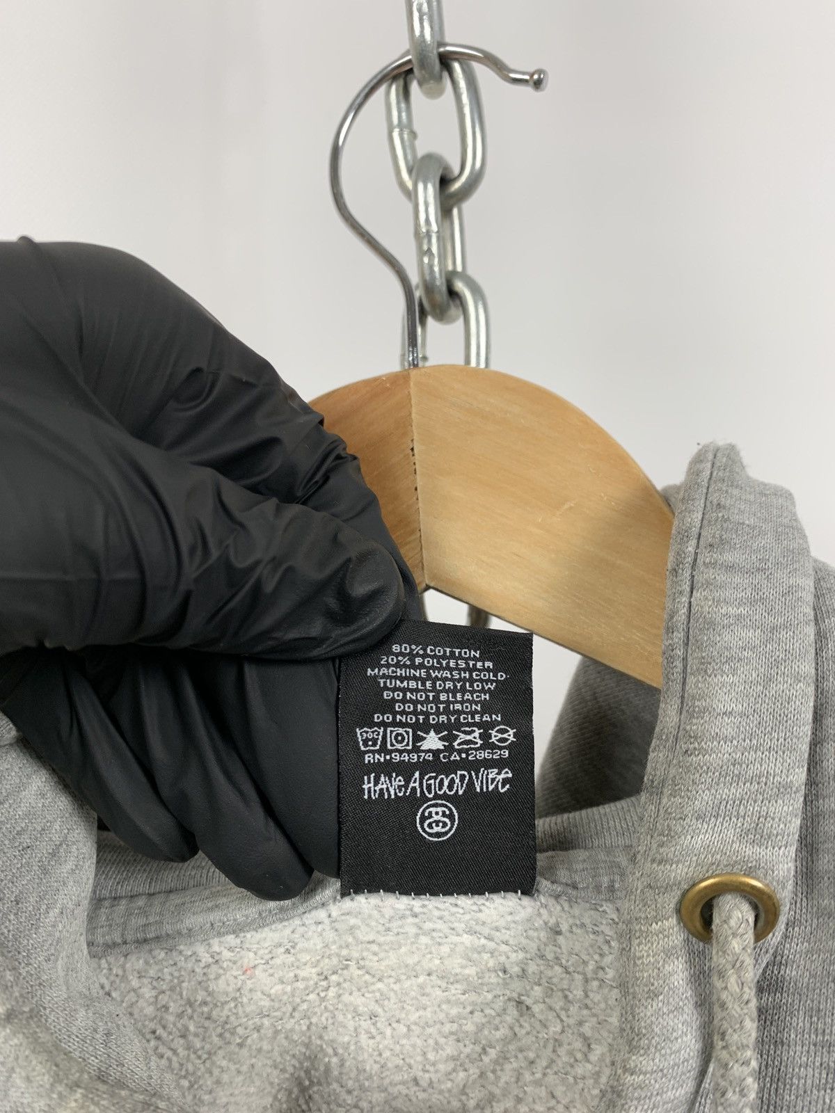 Stussy 00s Vintage Stussy Roots Reggae Surf Logo Grey Hoodie Size US S / EU 44-46 / 1 - 17 Thumbnail