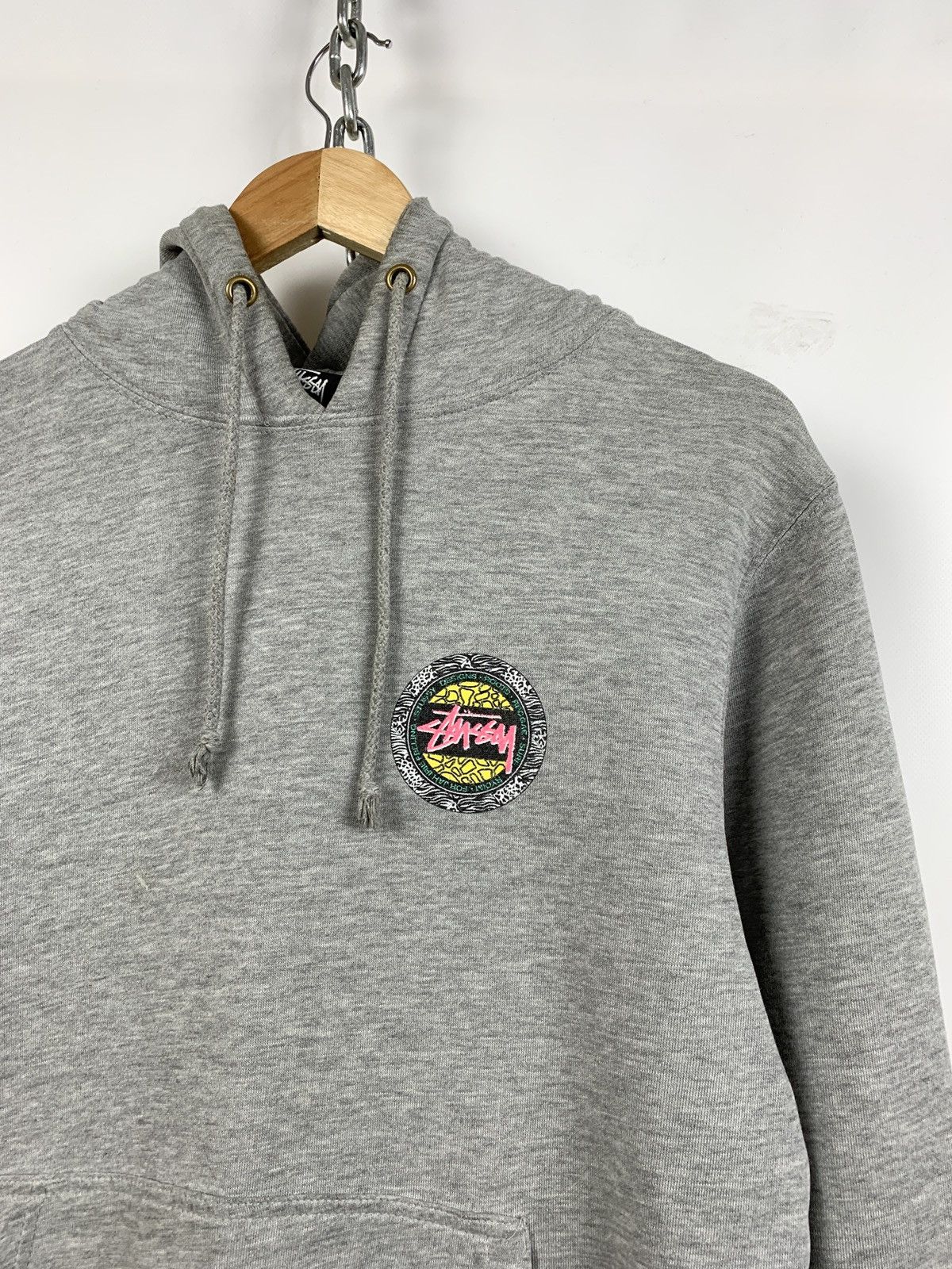 Stussy 00s Vintage Stussy Roots Reggae Surf Logo Grey Hoodie Size US S / EU 44-46 / 1 - 9 Thumbnail