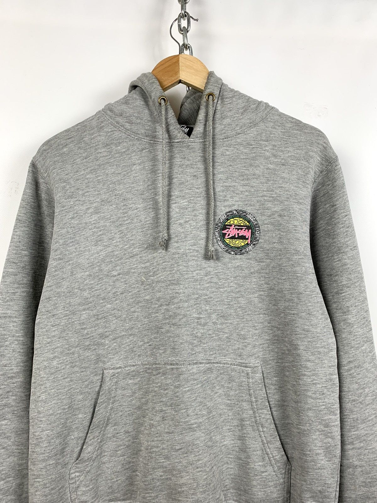 Stussy 00s Vintage Stussy Roots Reggae Surf Logo Grey Hoodie Size US S / EU 44-46 / 1 - 8 Thumbnail