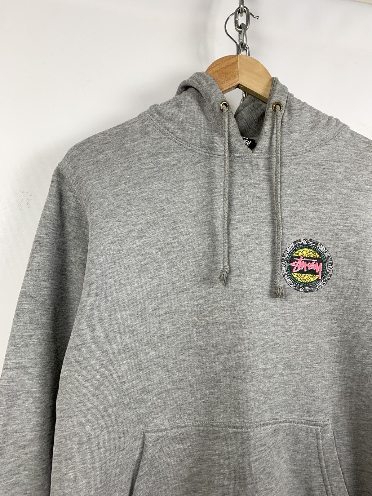 Stussy 00s Vintage Stussy Roots Reggae Surf Logo Grey Hoodie Size US S / EU 44-46 / 1 - 10 Thumbnail