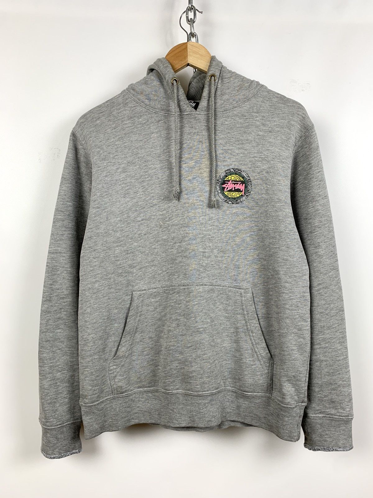 Stussy 00s Vintage Stussy Roots Reggae Surf Logo Grey Hoodie Size US S / EU 44-46 / 1 - 2 Thumbnail